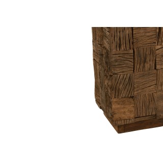 Sellette en bois foncé recyclé H90 ICA - HELLIN