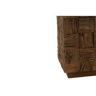 Sellette en bois foncé recyclé H105 ICA - HELLIN