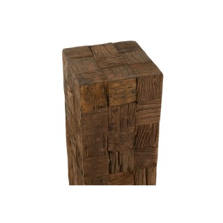 Sellette en bois foncé recyclé H105 ICA - HELLIN