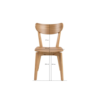 Chaise scandinave en bois naturel ou noir : lot de deux | Hellin