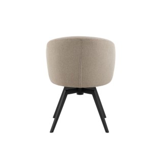 Chaise de salle à manger pivotante en métal et tissu LENA - HELLIN