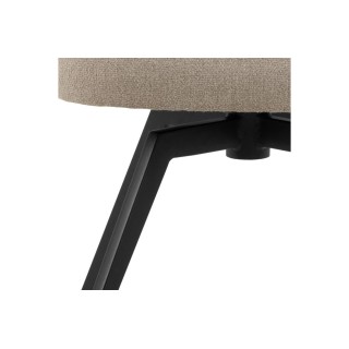 Chaise de salle à manger pivotante en métal et tissu LENA - HELLIN