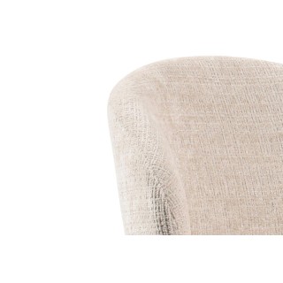 Chaises en tissu beige et pieds chêne fumé (lot de 2) YUNA - HELLIN