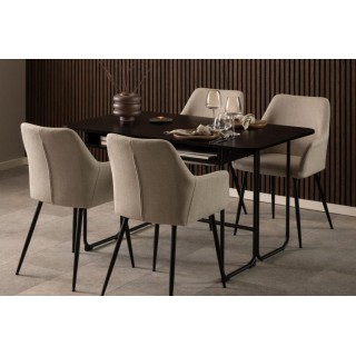 Chaises tissu avec accoudoirs – Lot de 2 YSA | Hellin