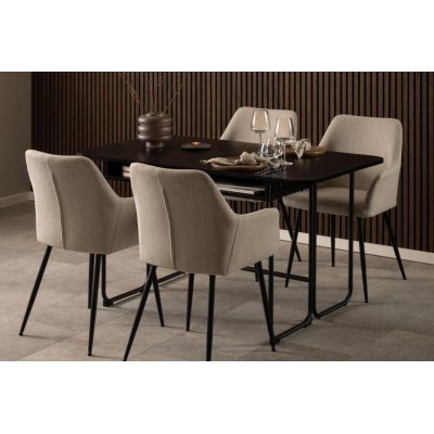 Chaises tissu avec accoudoirs – Lot de 2 YSA | Hellin