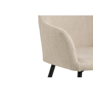 Chaises tissu avec accoudoirs – Lot de 2 YSA | Hellin