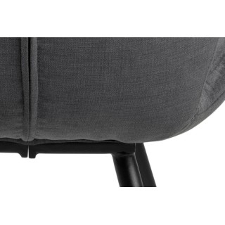 Chaises de salle à manger en tissu (lot de 2) PETRA - HELLIN