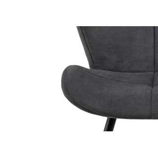 Chaises de salle à manger en tissu (lot de 2) PETRA - HELLIN