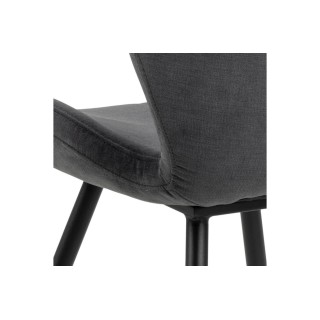 Chaises de salle à manger en tissu (lot de 2) PETRA - HELLIN