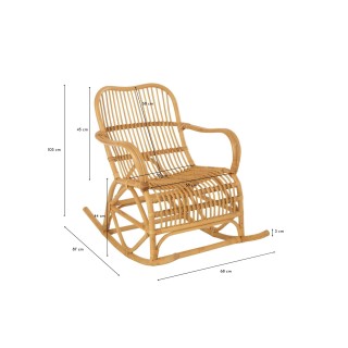 Rocking chair en rotin naturel WIDY - HELLIN