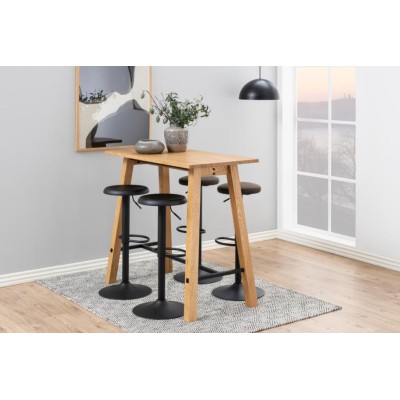 Tabourets de bar réglables et pivotants noirs (lot de 2) MARCUS - HELLIN