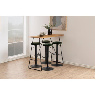 Tabourets de bar réglables et pivotants en velours (lot de 2) MARCUS - HELLIN