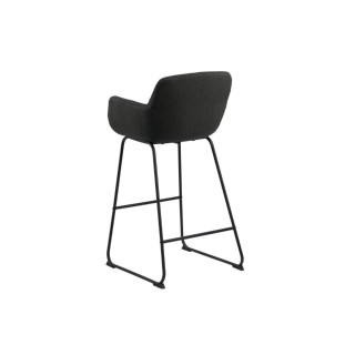 Tabourets de bar à accoudoirs en tissu gris (lot de 2) SILA - HELLIN