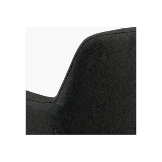 Tabourets de bar à accoudoirs en tissu gris (lot de 2) SILA - HELLIN