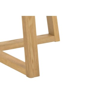 Table à manger ronde pieds croisés chêne naturel 4 places D120 MOLY - HELLIN