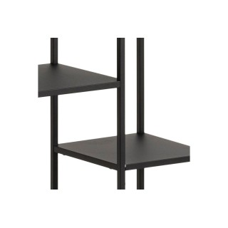 Bibliothèque scandinave en métal noir 6 tablettes HARLOW - HELLIN