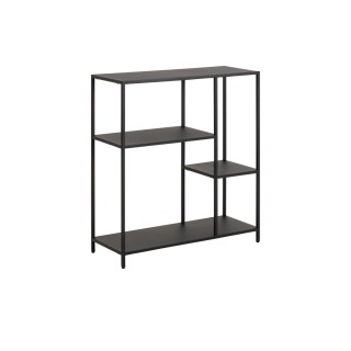 Bibliothèque scandinave en métal noir 3 tablettes HARLOW - HELLIN