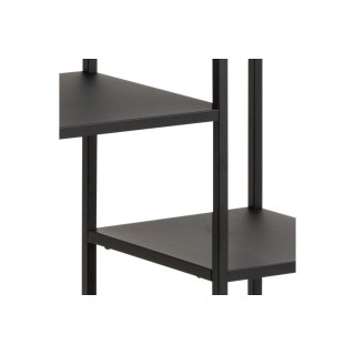 Bibliothèque scandinave en métal noir 3 tablettes HARLOW - HELLIN