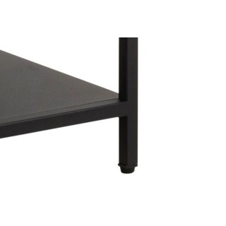 Bibliothèque scandinave en métal noir 3 tablettes HARLOW - HELLIN