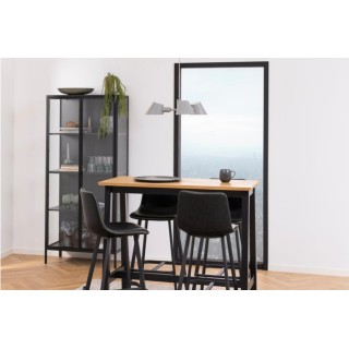 Vitrine scandinave en métal noir 2 portes vitrées HARLOW - HELLIN