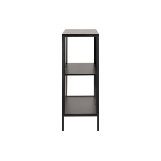 Vitrine scandinave basse en métal noir 2 portes vitrées HARLOW - HELLIN