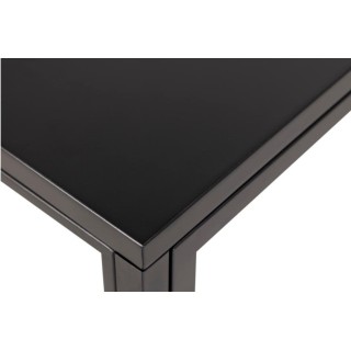 Vitrine scandinave basse en métal noir 2 portes vitrées HARLOW - HELLIN