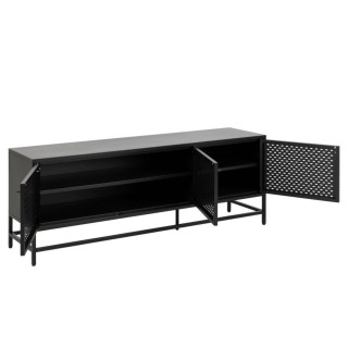 Buffet bas scandinave en métal noir 3 portes L160 HARLOW - HELLIN