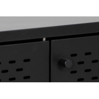 Buffet bas scandinave en métal noir 3 portes L160 HARLOW - HELLIN