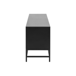Buffet bas scandinave en métal noir 3 portes L160 HARLOW - HELLIN