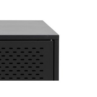 Buffet bas scandinave en métal noir 3 portes L160 HARLOW - HELLIN