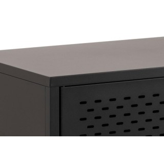 Buffet bas scandinave en métal noir 3 portes L125 HARLOW - HELLIN