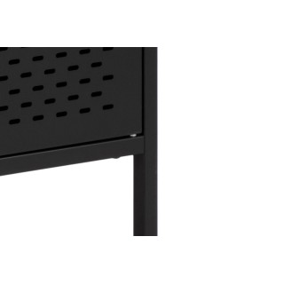 Buffet bas scandinave en métal noir 3 portes L125 HARLOW - HELLIN