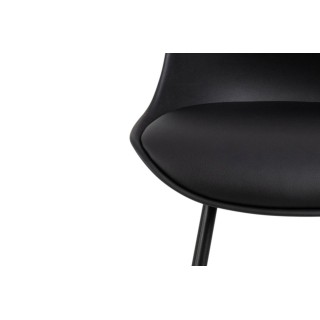 Tabourets de bar en métal et simili (lot de 2) LILIAN - HELLIN