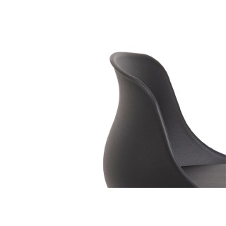 Tabourets de bar bas en métal et simili (lot de 2) LILIAN - HELLIN