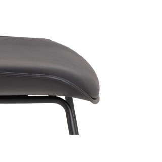 Tabourets de bar bas en métal et simili (lot de 2) LILIAN - HELLIN