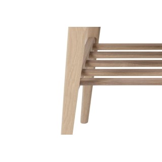 Table basse rectangulaire en chêne blanchi 1 tablette KIRSTEN - HELLIN