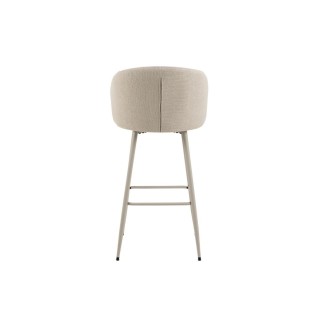 Tabourets de bar avec accoudoirs en tissu beige (lot de 2) BLAIR - HELLIN
