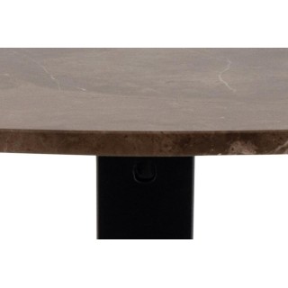 Table à manger ronde en marbre marron L120 6 personnes NEIVA - HELLIN