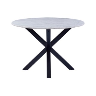 Table à manger ronde en marbre blanc L110 4 personnes NEIVA - HELLIN