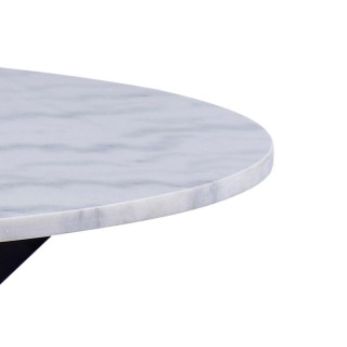 Table à manger ronde en marbre blanc L110 4 personnes NEIVA - HELLIN