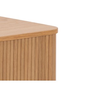 Meuble TV en chêne avec portes coulissantes L140 GAYNEL - HELLIN