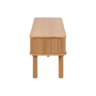 Meuble TV en chêne avec portes coulissantes L140 GAYNEL - HELLIN