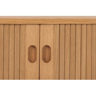 Meuble TV en chêne avec portes coulissantes L140 GAYNEL - HELLIN