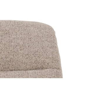 Fauteuil lounge en tissu bouclette beige WESTON - HELLIN