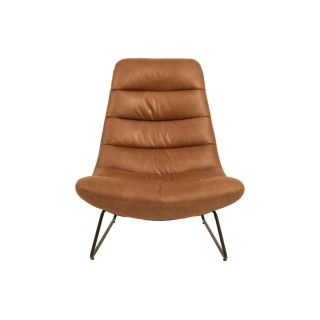 Fauteuil lounge en simili cognac WESTON - HELLIN