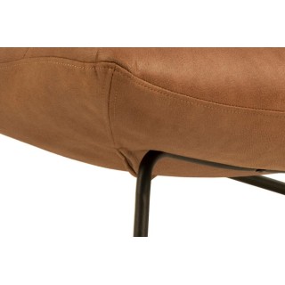Fauteuil lounge en simili cognac WESTON - HELLIN