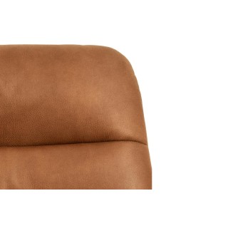 Fauteuil lounge en simili cognac WESTON - HELLIN