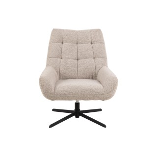 Fauteuil lounge pivotant en tissu bouclette BERLIN - HELLIN