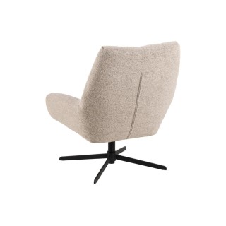 Fauteuil lounge pivotant en tissu bouclette BERLIN - HELLIN