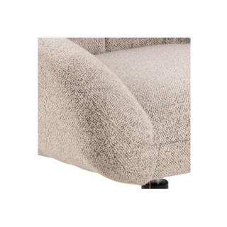 Fauteuil lounge pivotant en tissu bouclette BERLIN - HELLIN